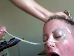 'Kinky Tattoed British Slut Piggy Riding On Her Daddy After Rough Blowjob' - Might orgasms video